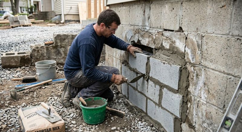 Block Wall Repair in Knightdale, NC