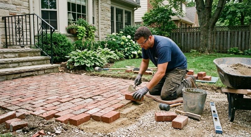 Brick Flatwork Repair in Apex, NC