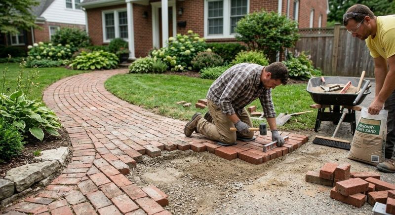 Brick Flatwork Repair in Cary, NC