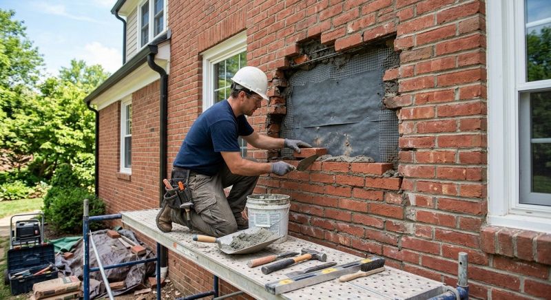 Brick Flatwork Repair in Wake County, NC