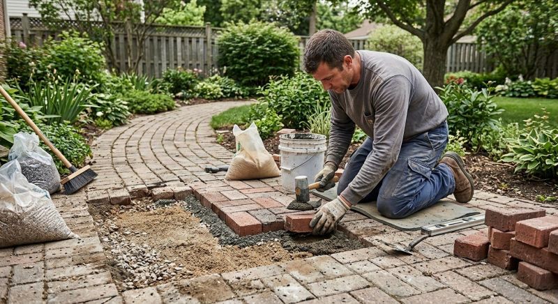 Brick Pathway Repair in Clayton, NC