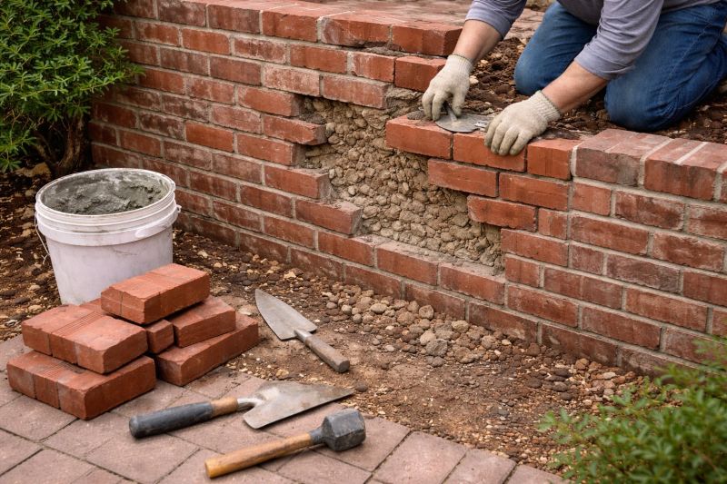 Brick Wall Repair in Clayton, NC