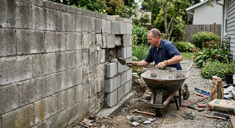 Cinder Block Repair in Clayton, NC