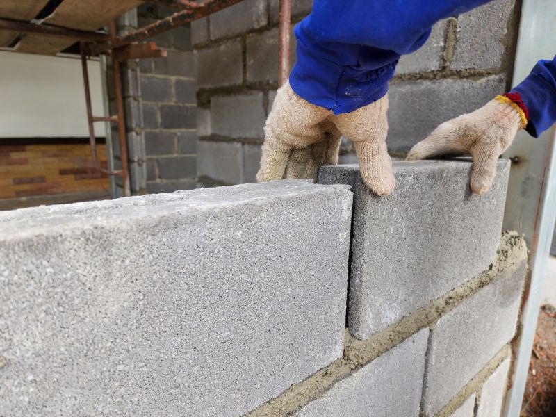 Cinder Block Wall Repair in Holly Springs, NC