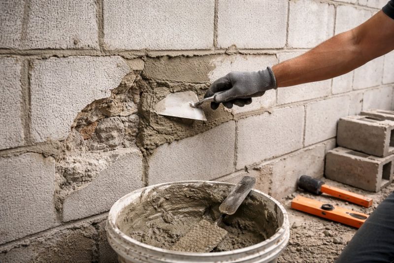 Cinder Block Wall Repair in Kenly, NC
