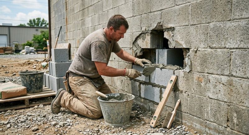Concrete Block Repair in Harnett County, NC