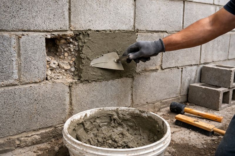 Concrete Block Repair in Johnston County, NC