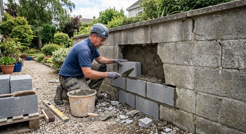 Concrete Block Repair in Johnston County, NC