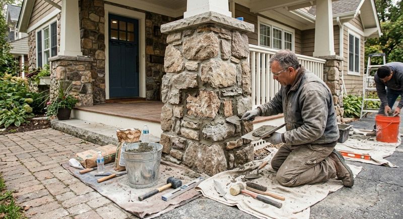 Stone Column Repair in Clayton, NC
