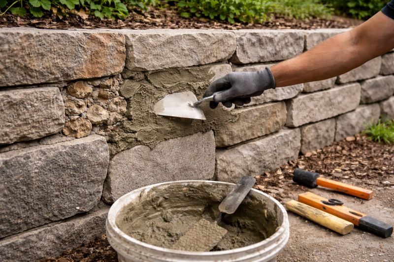 Stone Wall Repair in Clayton, NC